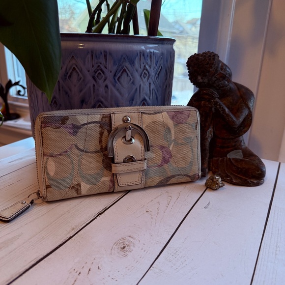 Coach Handbags - COACH | Soho Optic Linen Wallet